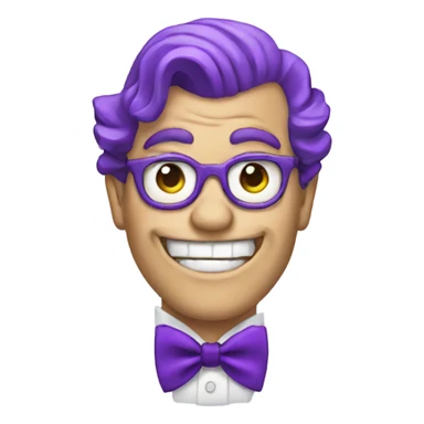 Joker with a purple bow tie sticker