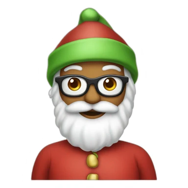 seedling disguised as santa clause sticker