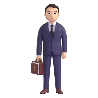 professional lawyer in business suit sticker