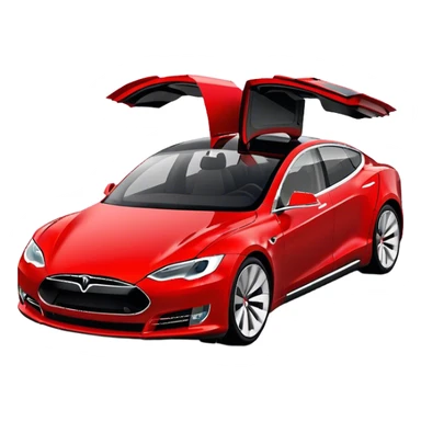 Tesla Model S - Tesla (Model Year: 2022) (Iconic colour: Red) sticker