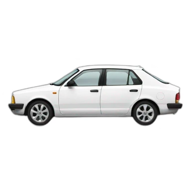 White skoda 120 sticker