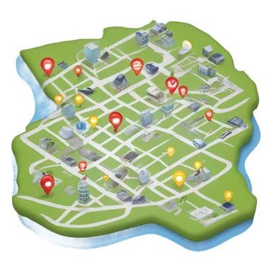 A map containing the road to business opportunities sticker