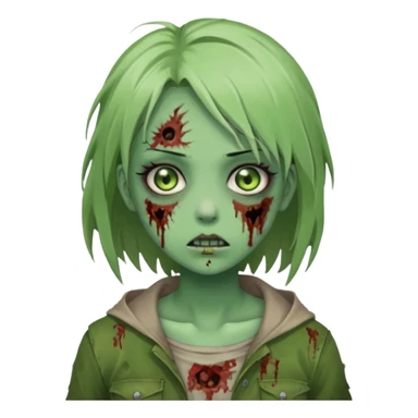 Anime Green ZombieGirl She/Her sticker