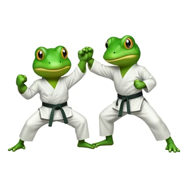 Karate frogs  sticker