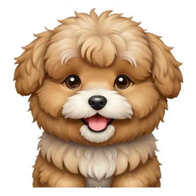 light brown maltipoo smiling sticker