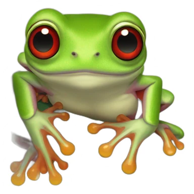 Red eyes tree frog sticker