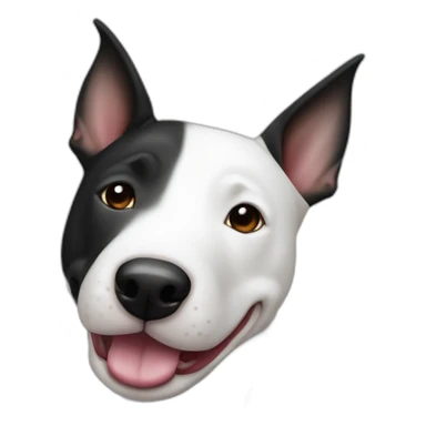 perro bull terrier color blanco con mancha en ojo derecho negra sticker