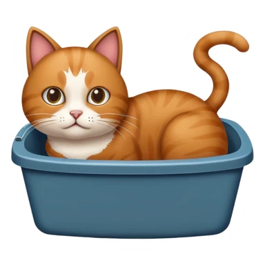 Cat pooping sticker