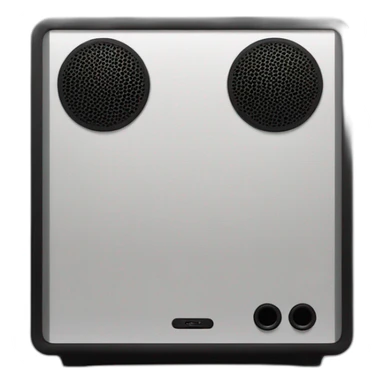 desktop computer speakers, 2 in black sticker