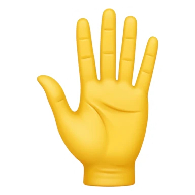 american sign language alphabet A yellow hand sticker