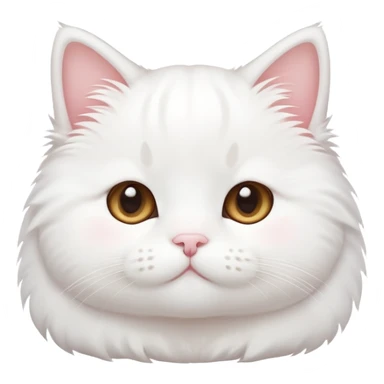 A cute uwu white cat Mochi sticker