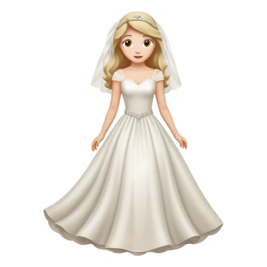 A beautiful women wearing weeding wear dress sticker