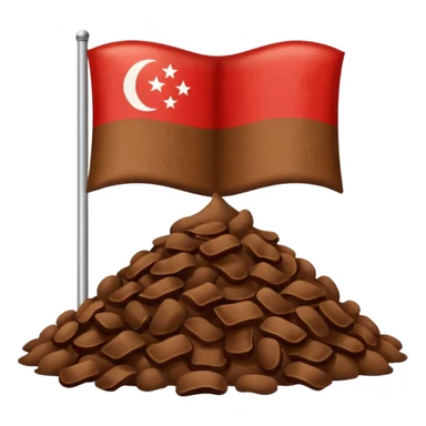 Indonesian flag but poop in middle sticker