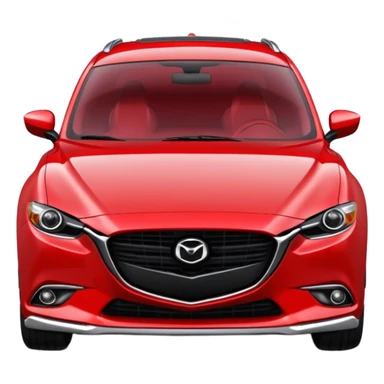 A 3d mazda rs6 red with headlights on sticker