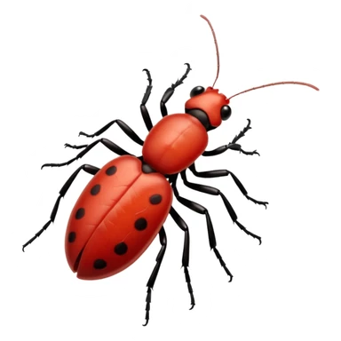 emoji of a small patch of skin (like on the neck or scalp) with a tiny red itchy bump and a small cartoon louse (bit) nearby, expressing mild irritation — clean, , no gore, just symbolic redness and the insect clearly visible sticker