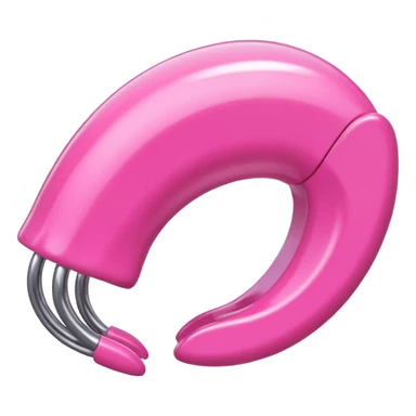 an ios genmoji for a pink claw clip sticker