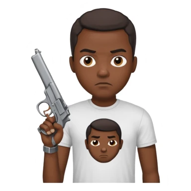 Black guy shooting himself sticker
