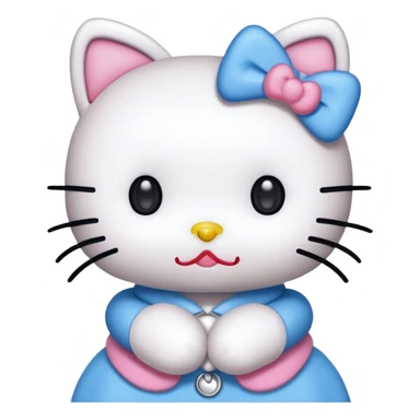 Hello kitty con un moño azul muy cute sticker