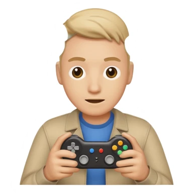 Homme qui joue à la console sticker