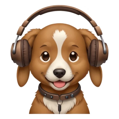dog with headphones sticker