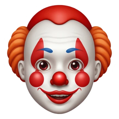 a person wearing a clown nose sticker