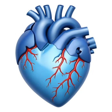 Cœur anatomique bleu sticker