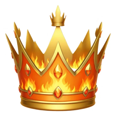 Coroa pegando fogo sticker