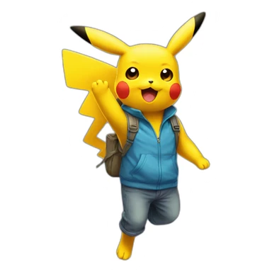 Pikachu qui lève le bras sticker
