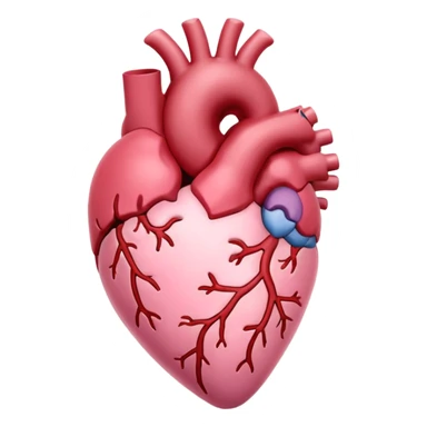 anatomical heart, soft pink, light, variation 4 sticker