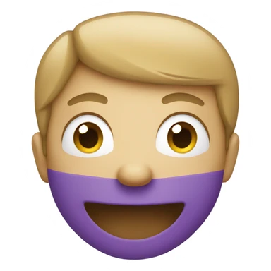 purple smile sticker