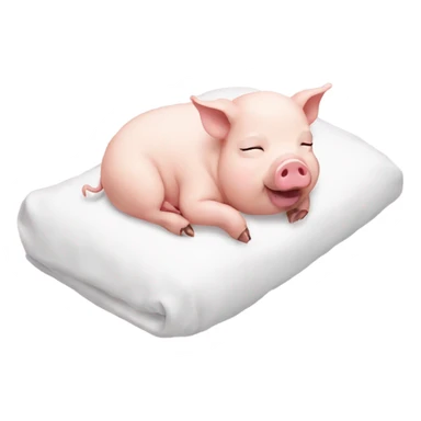 Sleeping baby pig snoring sticker