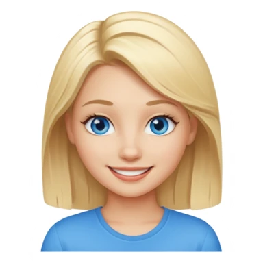 Aesthetic blonde Beautiful girl Cool smile sticker