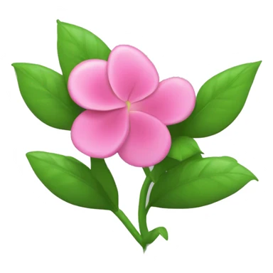 Uma flor de lírio rosa com folhas verdes em grama  sticker