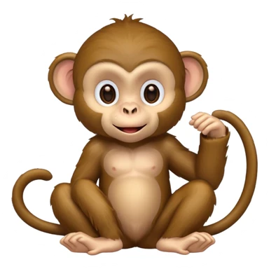 monkey being silly whole body sticker