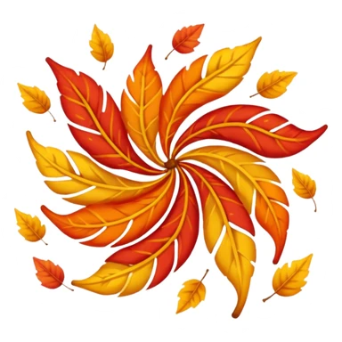 Wind Blowing Leaves sticker