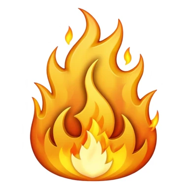 gold fire flame sticker