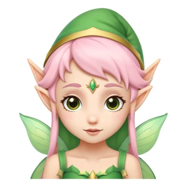 Fairy elf soft green and soft pink colour  sticker