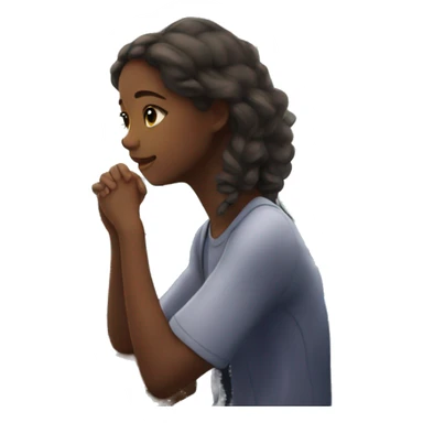 Girl sitting in train studying outside the window is a beautiful view with a sea sticker