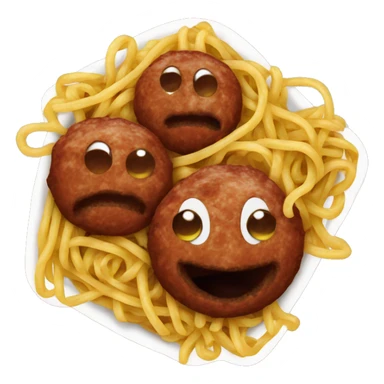 spaghetti and meatballs  sticker