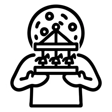 Pizza qui tien un carrousel à la mains  sticker