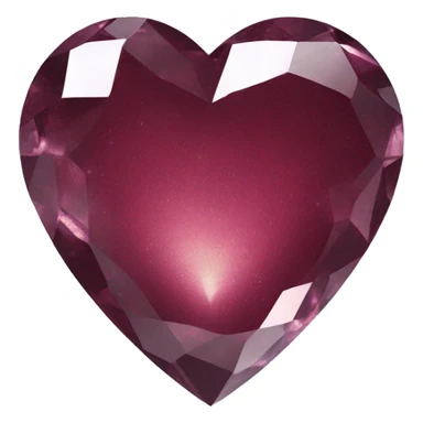 crystal heart with burgundy shimmer sticker