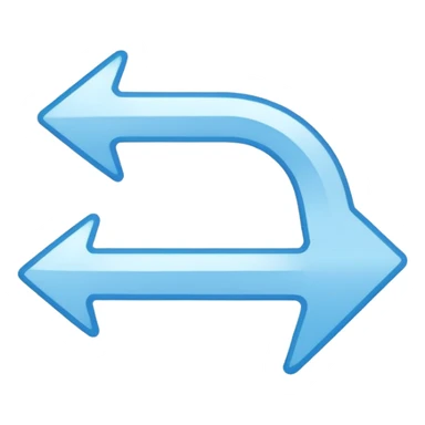 Extremely simplistic white arrow with light blue outline pointing. Make it like the image attached but skinnier sticker