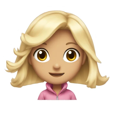 A cute pink Pokémon which looks like a blonde girl sticker