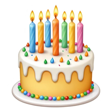 classic birthday cake with candles sticker