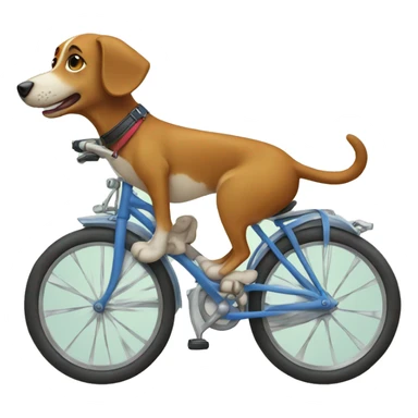 dog on a bike sticker