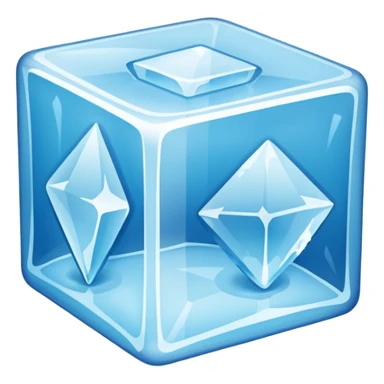 frozen ice cube sticker