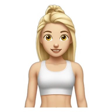 workout white girl sticker