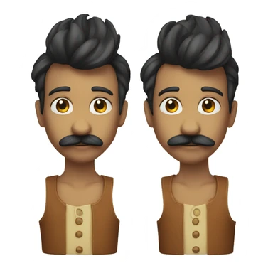 pinocchio with a mustache sticker