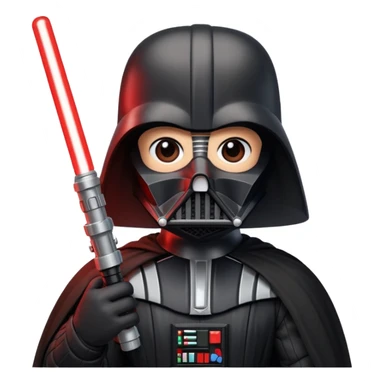 Darth Vader with red lightsaber sticker