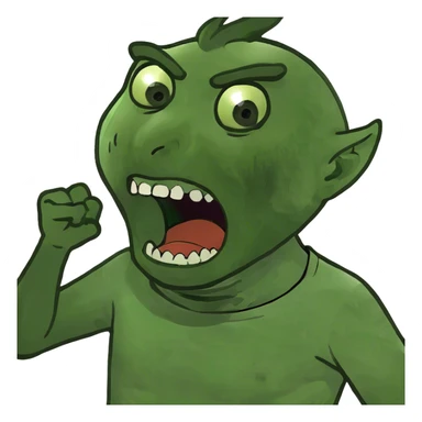 Man holding neck screaming  sticker